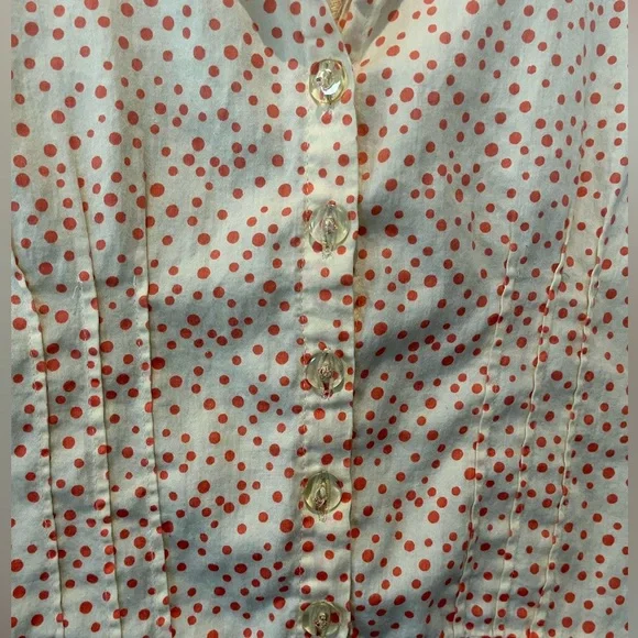 Polka dot short sleeve blouse by April Cornell - Picture 5 of 8